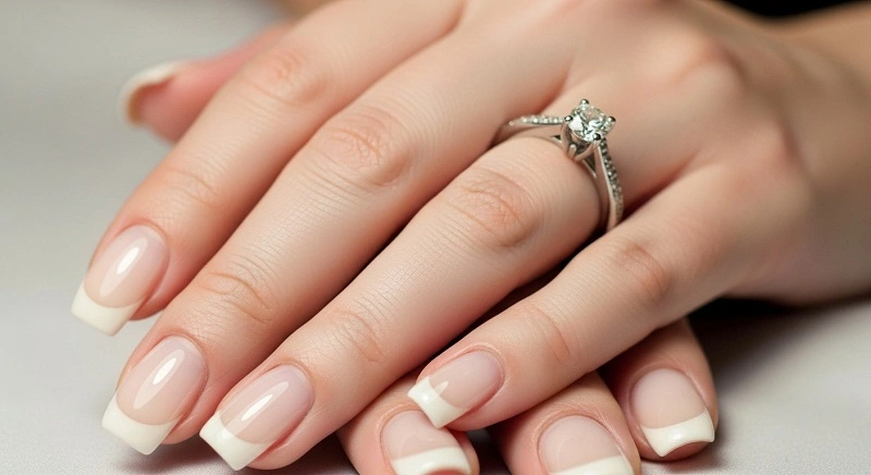 Ivory French Nails