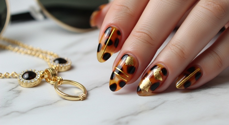 nails art Trend , Tortoise Shell Nails