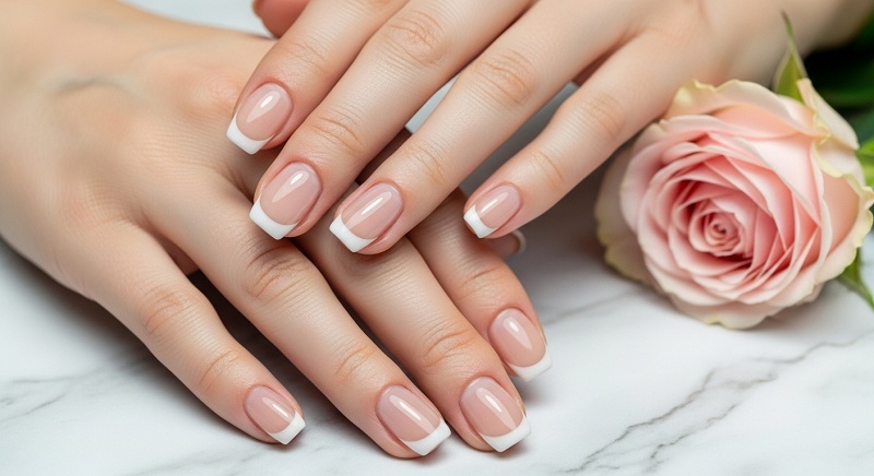French Tip Nails, Classic French Tip Nails