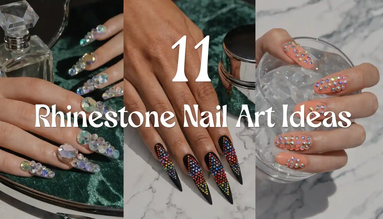 11 Rhinestone Nail Art Ideas for Glamorous, Head-Turning Manicures