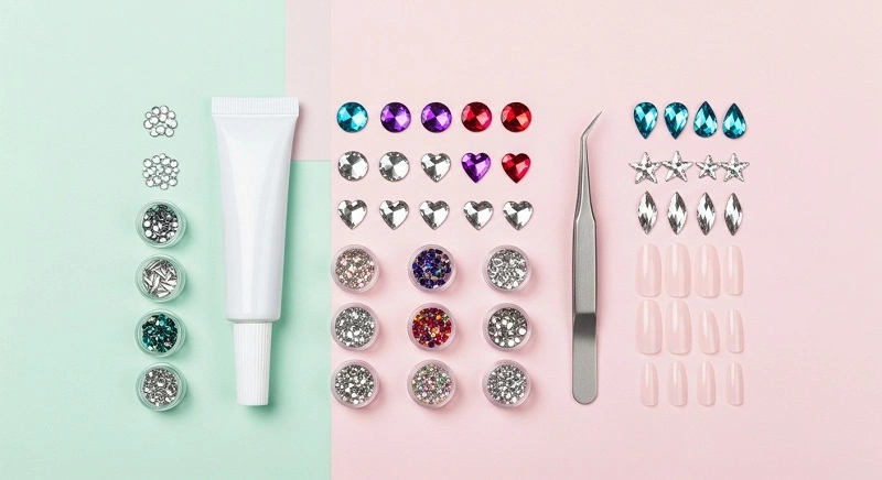 Rhinestone Nail Art: Crystal Designs, Tips & Techniques Step-by-step guide to applying rhinestones on nails
