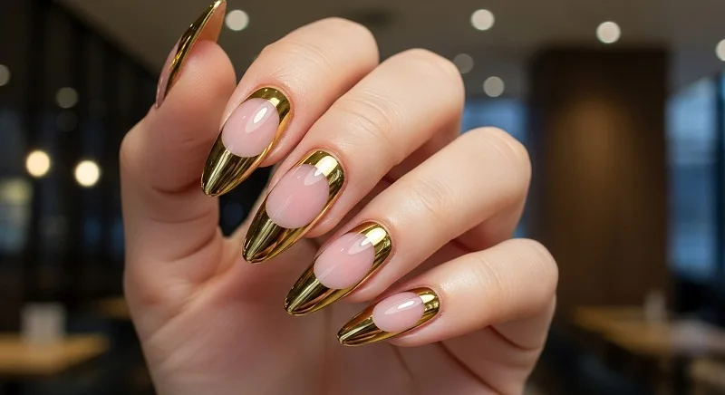 20 Best Chrome Nail Colors for a High-Shine Manicure Dual-Tone Chrome French Tips