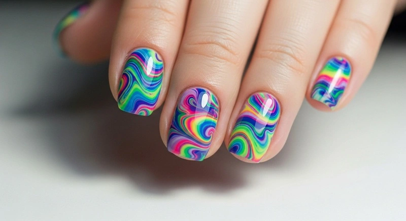 How to Create Water Marble Nails at Home – Easy Step-by-Step Guide
