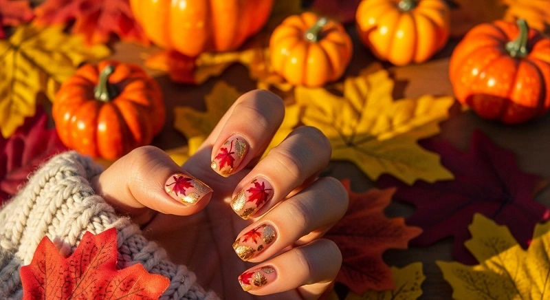 Leaf Nail Art
