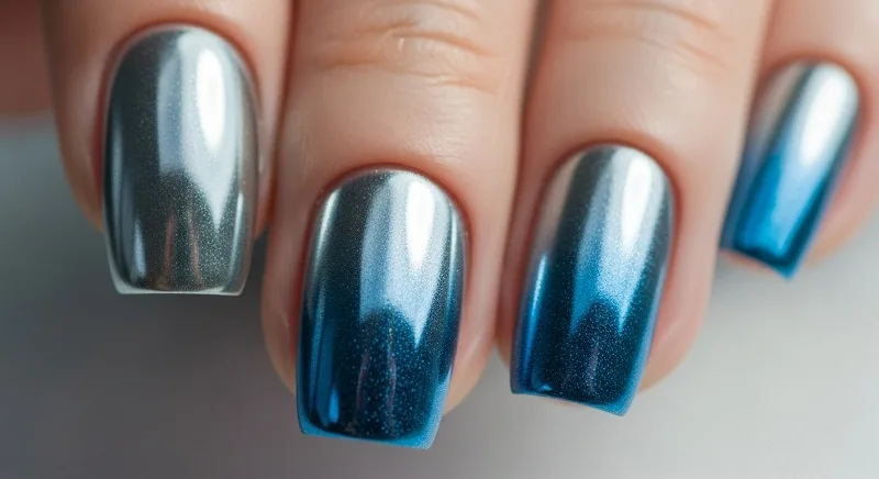 20 Best Chrome Nail Colors for a High-Shine Manicure Metallic Ombre Chrome Nails