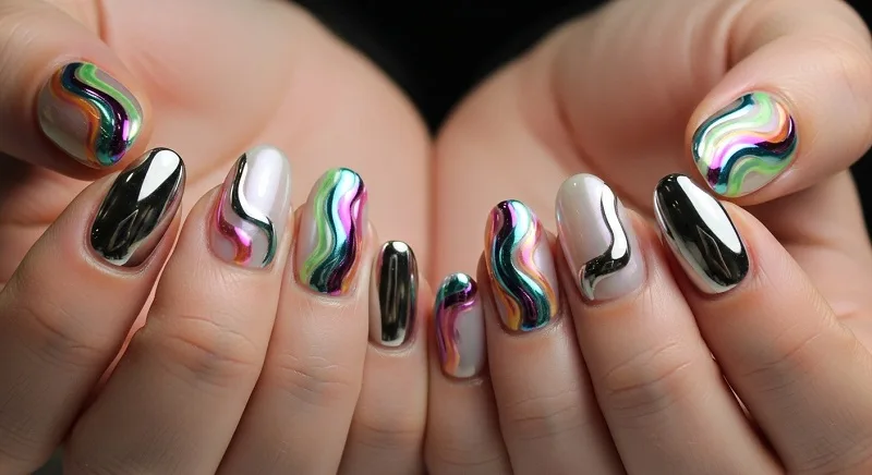20 Best Chrome Nail Colors for a High-Shine Manicure Custom Mixed Chrome Shades