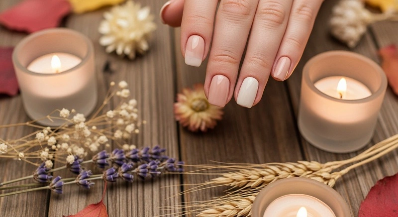 Neutral Fall Manicure Idea