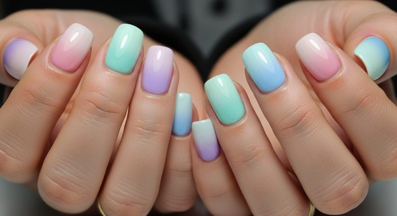 10 Best Gradient Nail Art Ideas – Pastel, Sunset, Glam Black & Gold, Winter to Spring, and Rainbow Pastel Gradient Nails