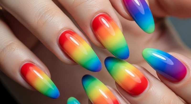 10 Best Gradient Nail Art Ideas – Pastel, Sunset, Glam Black & Gold, Winter to Spring, and Rainbow Rainbow Gradient Nails