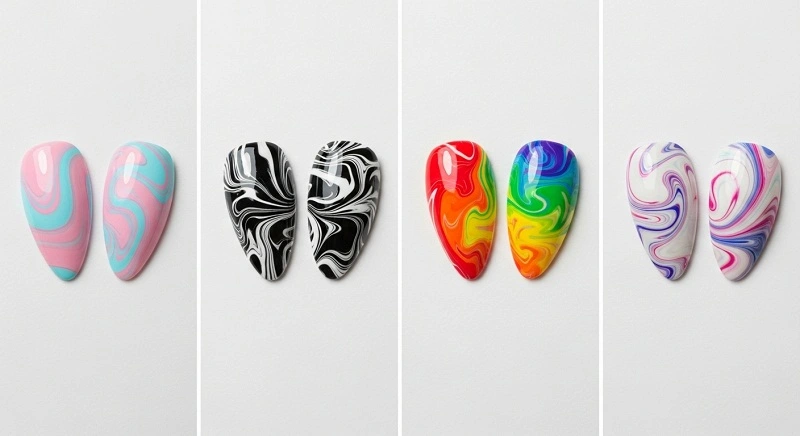 How to Create Water Marble Nails at Home – Easy Step-by-Step Guide