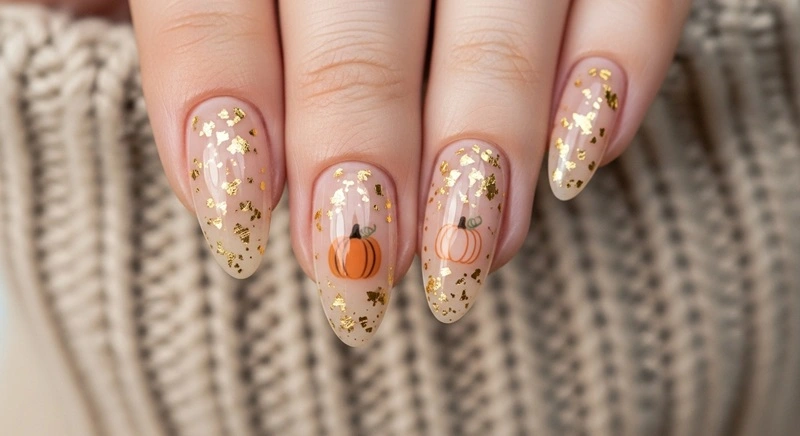 Minimal Nude October Nails