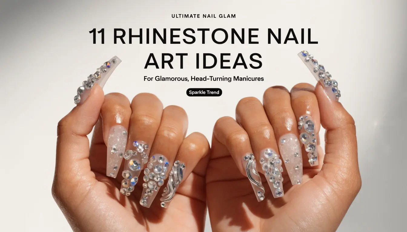 11 Rhinestone Nail Art Ideas for Glamorous, Head-Turning Manicures