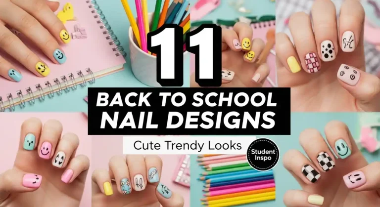 11 Back to School Nail Designs for Cute Trendy Looks