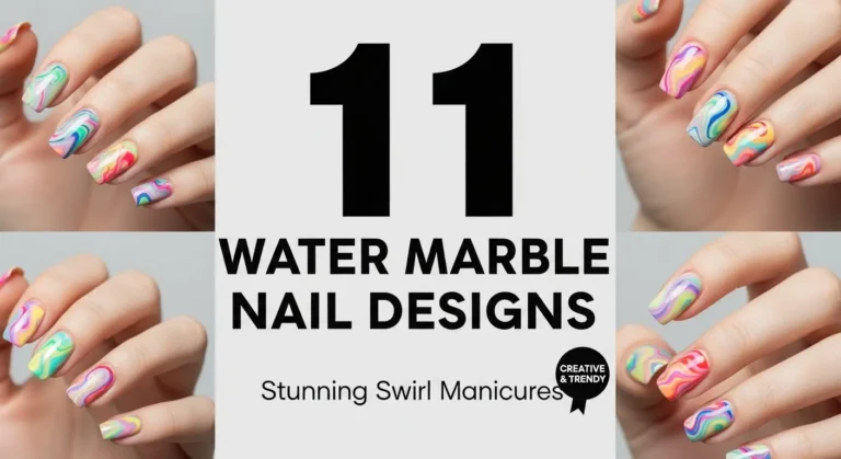 11 Water Marble Nails Designs for Stunning Swirl Manicures