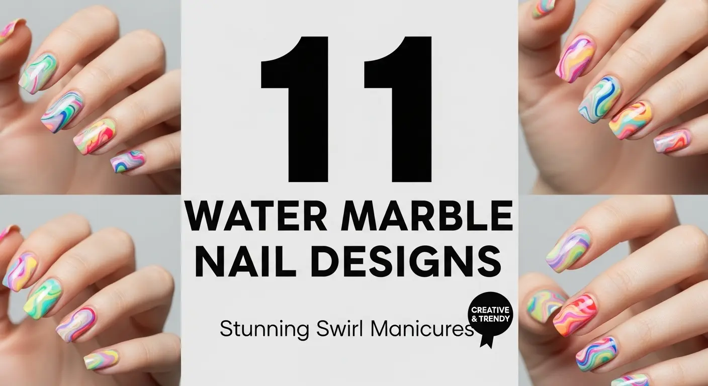 11 Water Marble Nails Designs for Stunning Swirl Manicures